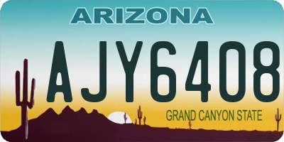 AZ license plate AJY6408