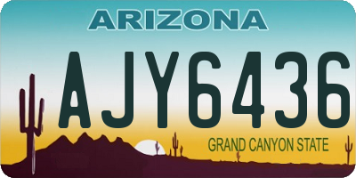 AZ license plate AJY6436
