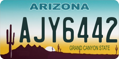 AZ license plate AJY6442