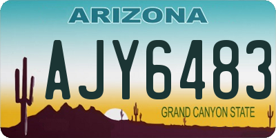 AZ license plate AJY6483