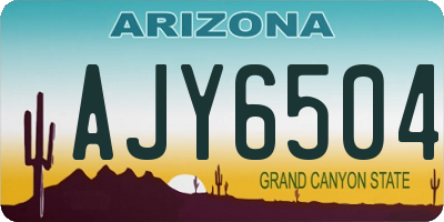 AZ license plate AJY6504