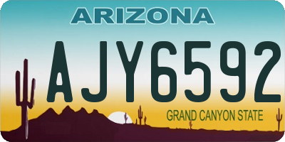 AZ license plate AJY6592