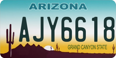AZ license plate AJY6618