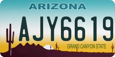 AZ license plate AJY6619