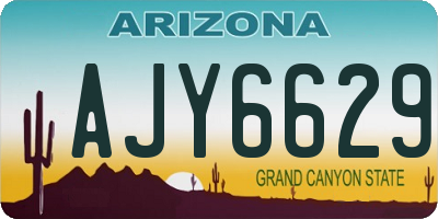 AZ license plate AJY6629