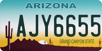 AZ license plate AJY6655