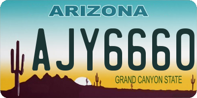 AZ license plate AJY6660