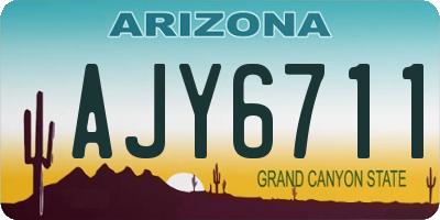 AZ license plate AJY6711