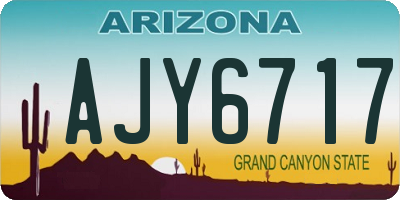 AZ license plate AJY6717