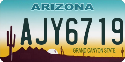 AZ license plate AJY6719
