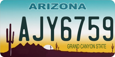 AZ license plate AJY6759