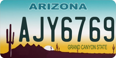 AZ license plate AJY6769