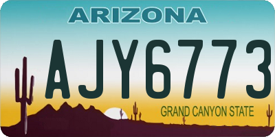 AZ license plate AJY6773