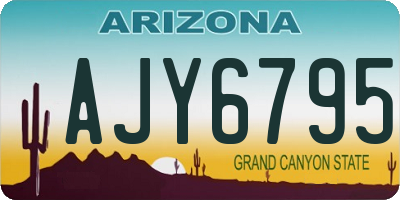 AZ license plate AJY6795