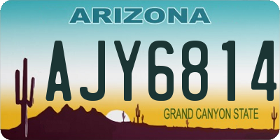 AZ license plate AJY6814