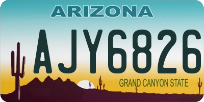 AZ license plate AJY6826