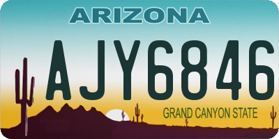 AZ license plate AJY6846