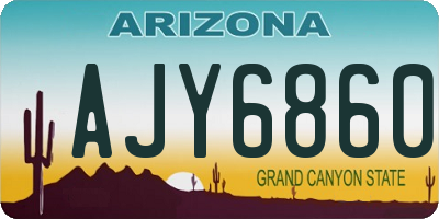 AZ license plate AJY6860