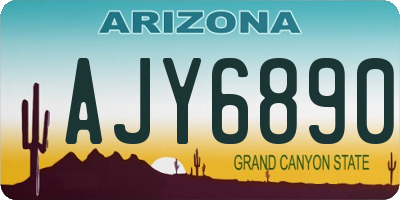 AZ license plate AJY6890