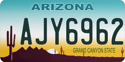 AZ license plate AJY6962