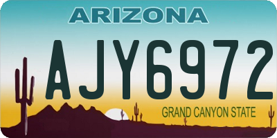AZ license plate AJY6972
