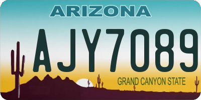 AZ license plate AJY7089