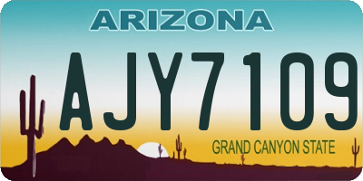 AZ license plate AJY7109