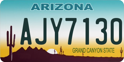 AZ license plate AJY7130