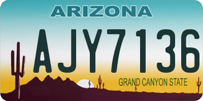 AZ license plate AJY7136
