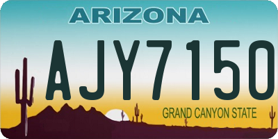 AZ license plate AJY7150