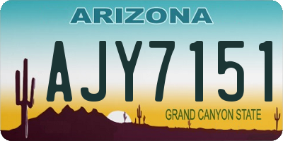 AZ license plate AJY7151