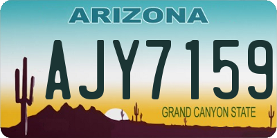 AZ license plate AJY7159