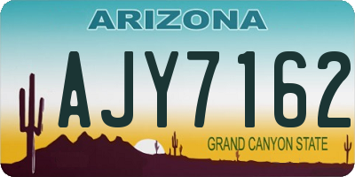 AZ license plate AJY7162