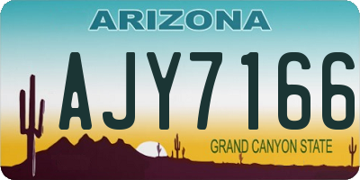AZ license plate AJY7166