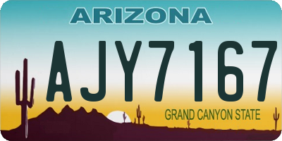 AZ license plate AJY7167