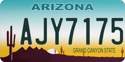 AZ license plate AJY7175