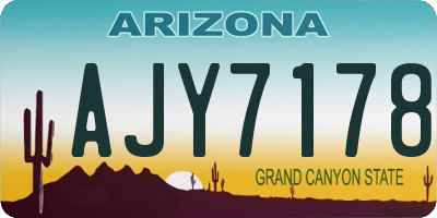 AZ license plate AJY7178