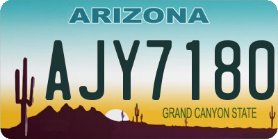 AZ license plate AJY7180