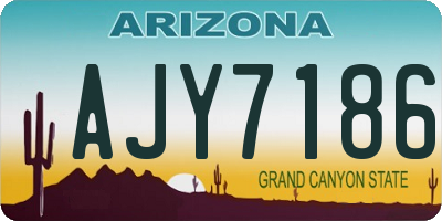 AZ license plate AJY7186