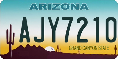AZ license plate AJY7210