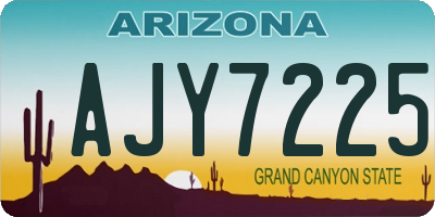 AZ license plate AJY7225