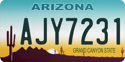 AZ license plate AJY7231