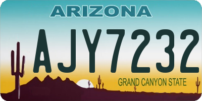 AZ license plate AJY7232