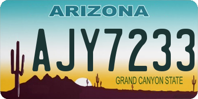 AZ license plate AJY7233
