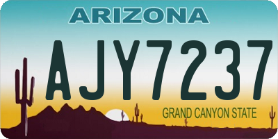 AZ license plate AJY7237