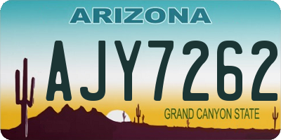 AZ license plate AJY7262