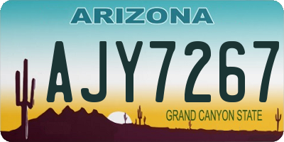 AZ license plate AJY7267