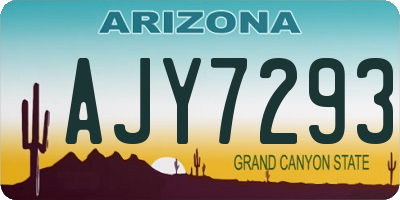 AZ license plate AJY7293
