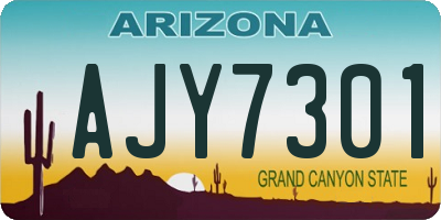 AZ license plate AJY7301