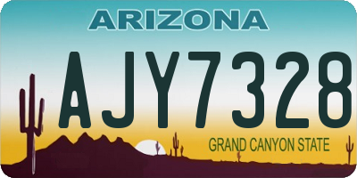 AZ license plate AJY7328